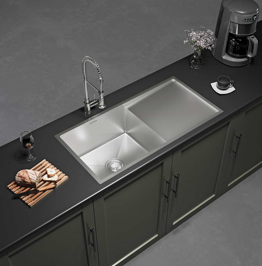 Single Bowl with Drain Board