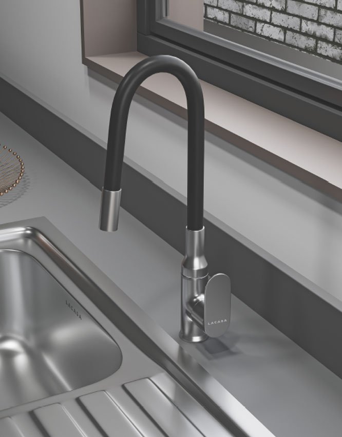 Copper kitchen tap